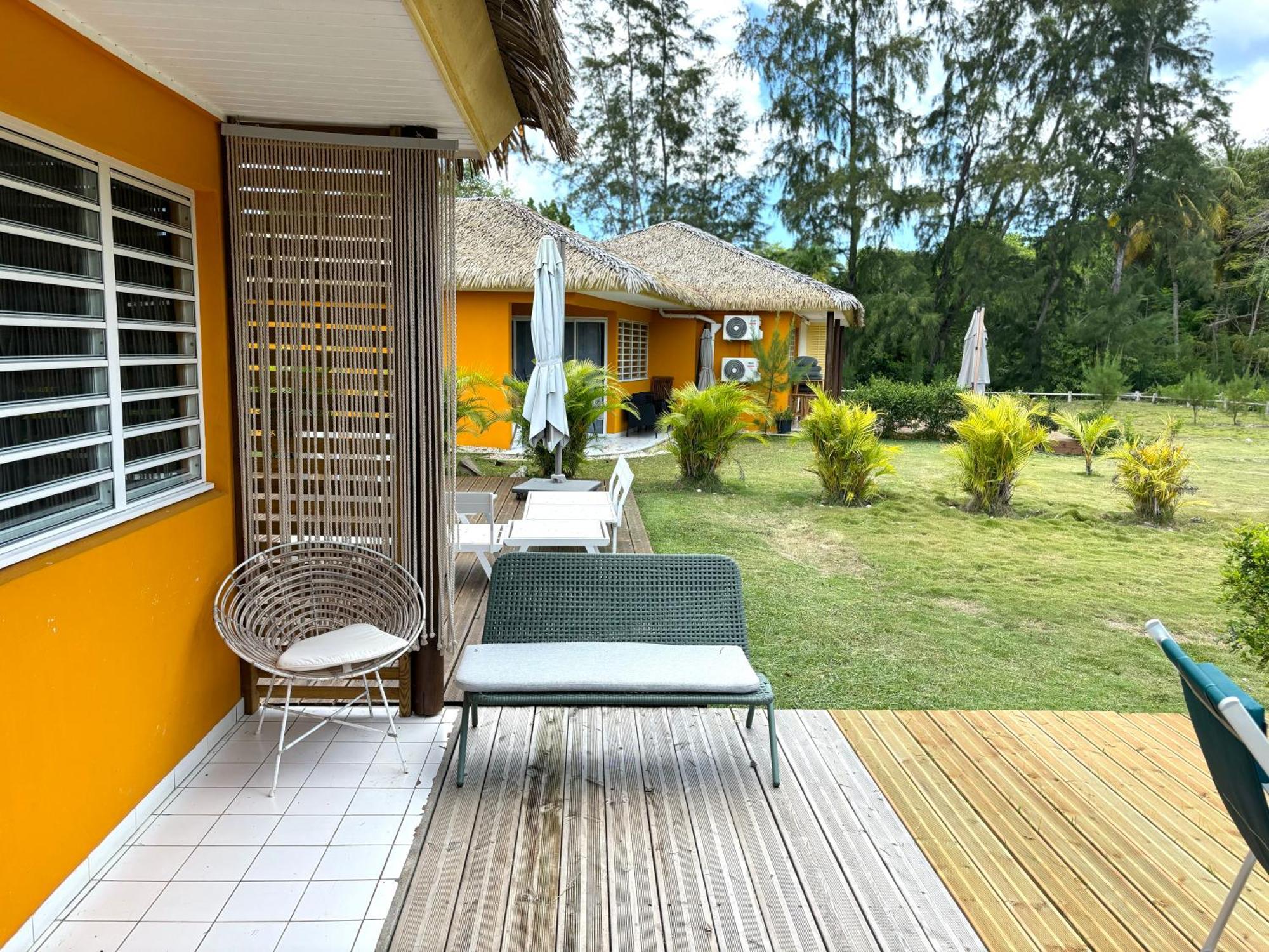 Bungalow La Kawannaise - Piscine, Terrasse, Plage Grand-Bourg  Exterior foto